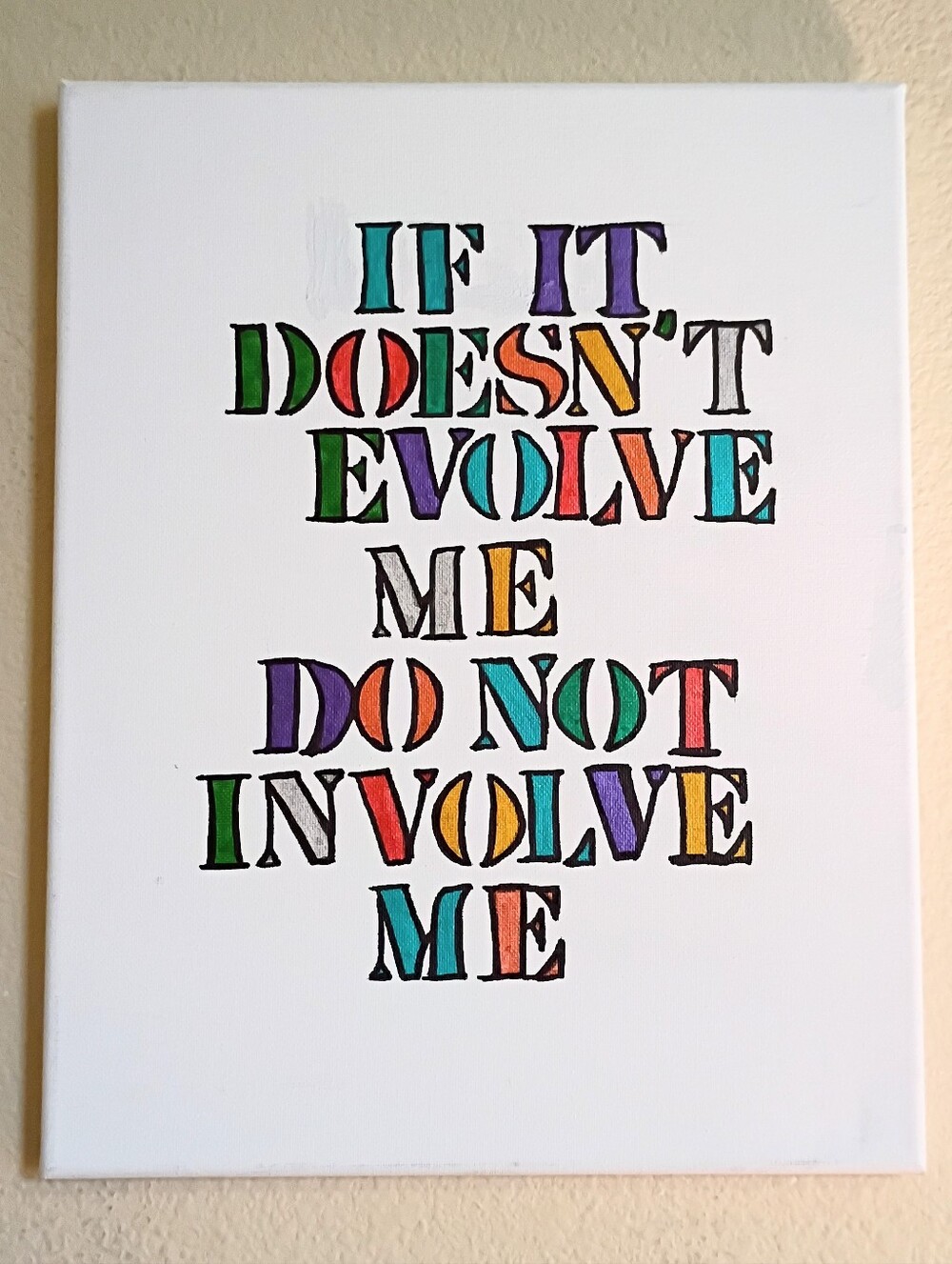 Motivational Typography Wall Poster - Multicolor